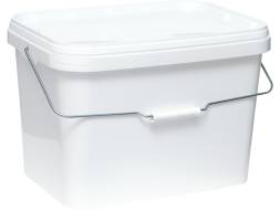 Ведро пластиковое прямоугольное, 20 л, белый [5116]